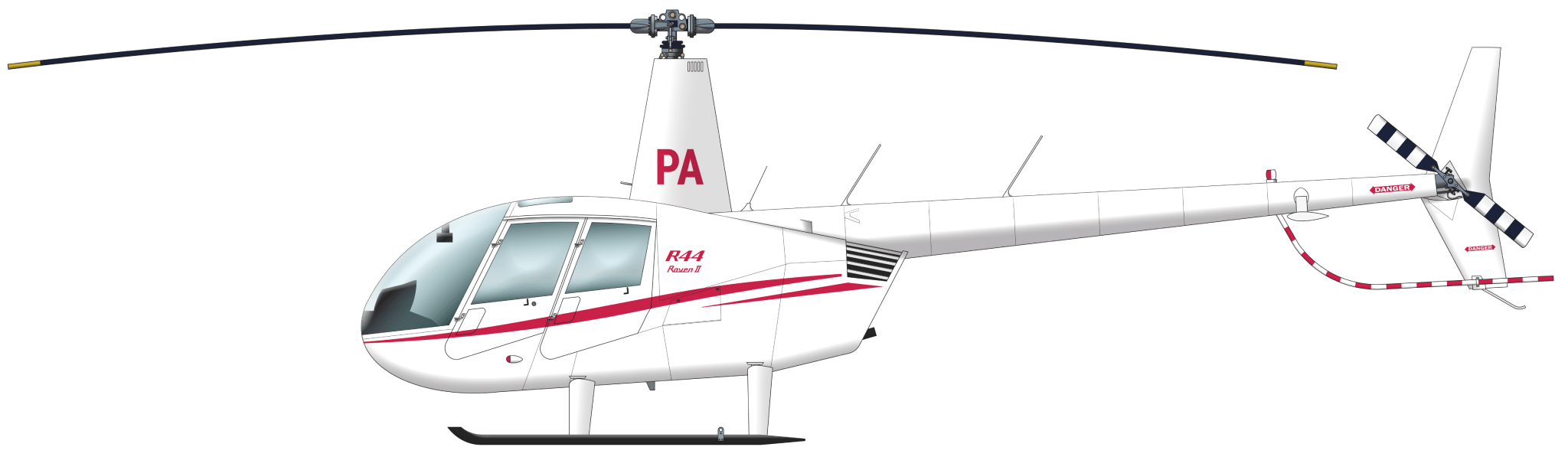 Robinson R44 Raven II helicopter HPA profile view